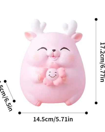Adorable Cartoon Cow Coin Bank - Cute Vinyl Money Box for Kids - Fun Savings Jar