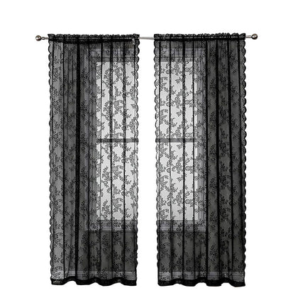 Peekaboo Studio Vintage Lace Half Shade Curtain - Elegant Design & Lig