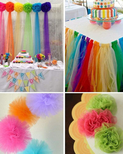 Luxurious Nylon Tulle Mesh Fabric Roll - Ideal for Weddings and Crafts - 6" x 25 Yards