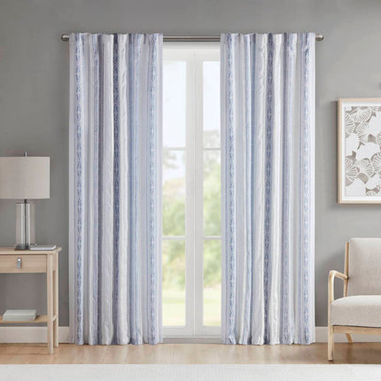 Room and Decor Poly Printed Curtain Panel, Tufted Stripe, 50x95