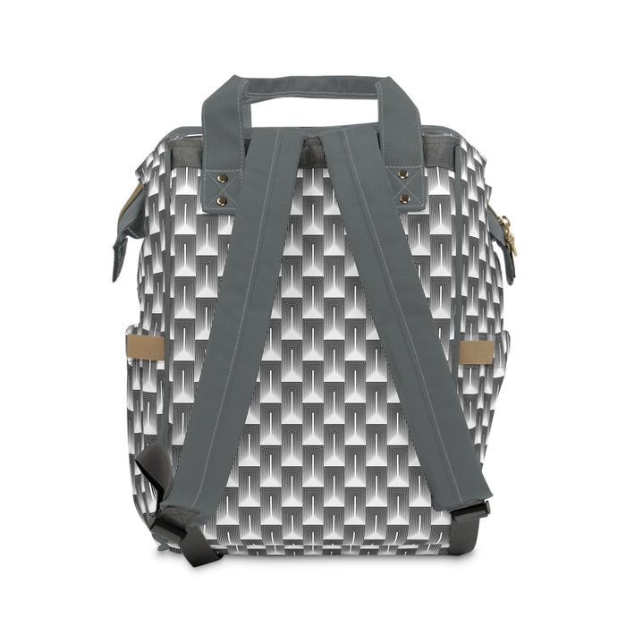 Sophisticated Geometric Diaper Backpack for Discerning Parents