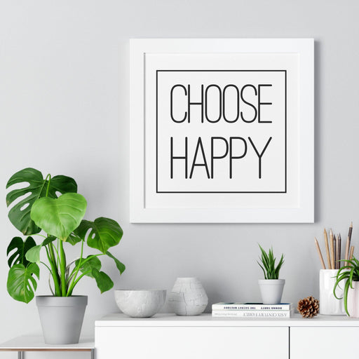 Happy Quotes Delight Framed Poster by Maison d'Elite
