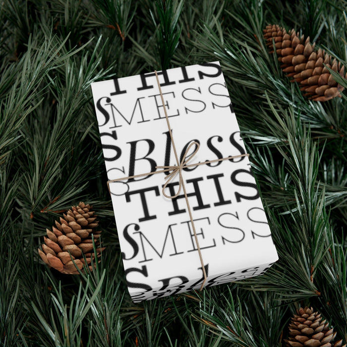Bless this mess - Fun quote Wrap Paper - Matte & Satin Finishes, USA-Made Printify
