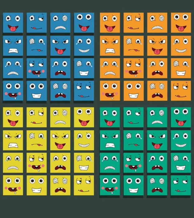 Emoticon Adventure Cube Puzzle: Interactive Learning Game for Children