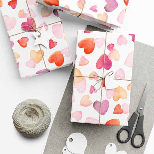 Loving Hearts - Sophisticated USA-Made Valentine Wrapping Paper for Thoughtful Presents
