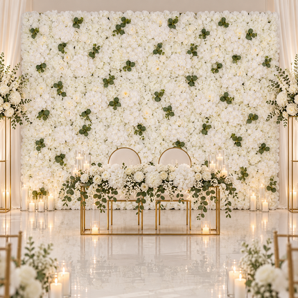 Elegant Floral Wall Art Handmade with Cotton, Silk, and Artificial Blooms - Très Elite