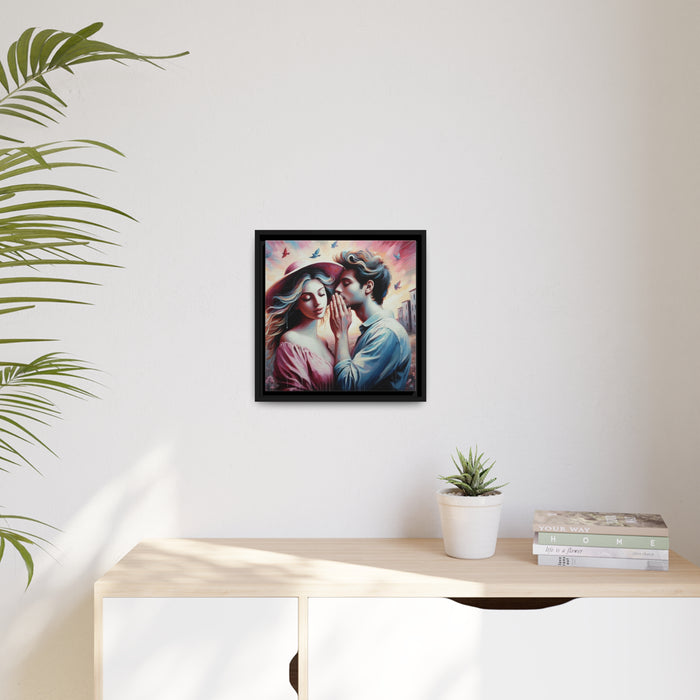 Whispering Charm - Valentine Matte Canvas Print by Maison d'Elite