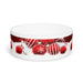 Artisanal Ceramic Pet Bowl with Custom Print Design