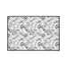 Customizable Black and White Polyester Floor Mat with Non-Slip Backing