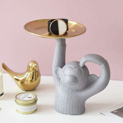 Artistic Monkey Tray - Stylish Key Organizer and Home Decor Piece