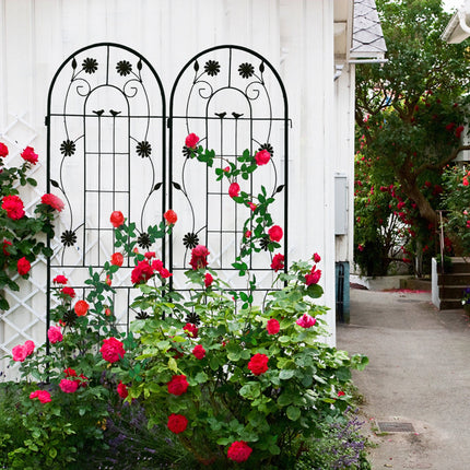 Room & Decor 2-Pack Rustproof Metal Garden Trellis 71" for Climbing Pl