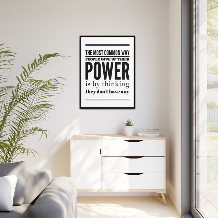 Inspire Your Environment with Elegant Black Framed Matte Canvas