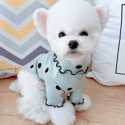 Peekaboo Studio Dot Turtleneck Dog Shirt - Soft Fabric, Cozy Fit