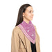 Elegant Pink Floral Sheer Poly Scarf with Airy Print