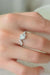 Radiant Heart Lab-Diamond Ring with Sparkling Zircon Accents & Authenticity Certificate