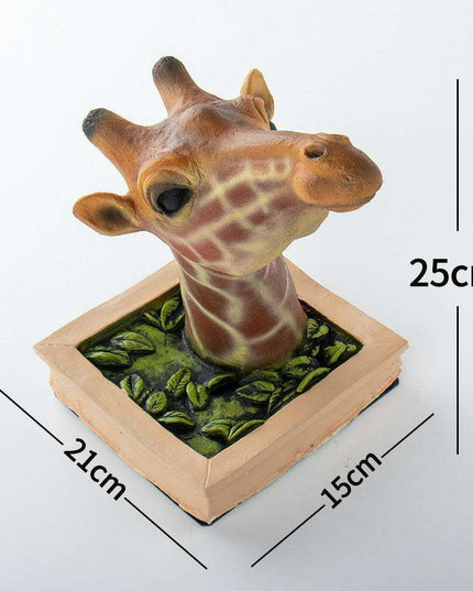 Lifelike 3D Giraffe Wall Sculpture - Bring Nature's Grace into Your Home