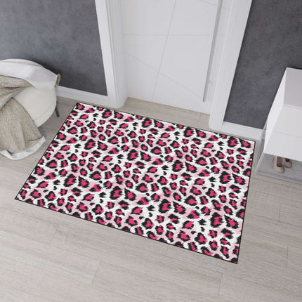 Stylish Pink Leopard Print Area Rug for a Trendy Home Refresh