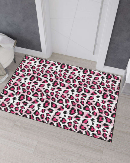 Stylish Pink Leopard Print Area Rug for a Trendy Home Refresh