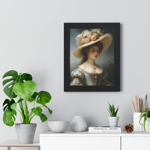 Eco-Friendly Framed Vertical Poster: Vintage Woman