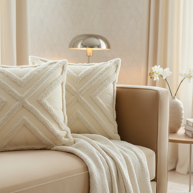 Tassel Tufted Pillow Decoration Cushion Cover