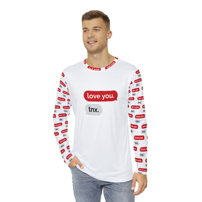 Luxurious Valentine LOVE Men's Long Sleeve Shirt - Elevate Your Wardrobe with Distinction