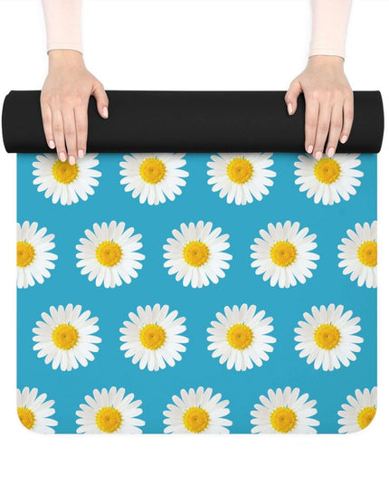 Luxurious Daisy Blossom Microfiber Yoga Mat - Enhance Your Practice Experience