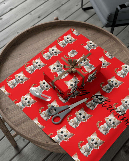 Eco-Chic Cat Themed Customizable Holiday Gift Wrap Collection