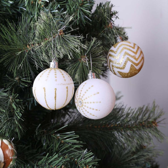 24-Piece Christmas Ball Ornaments Set - Festive Decor Essential
