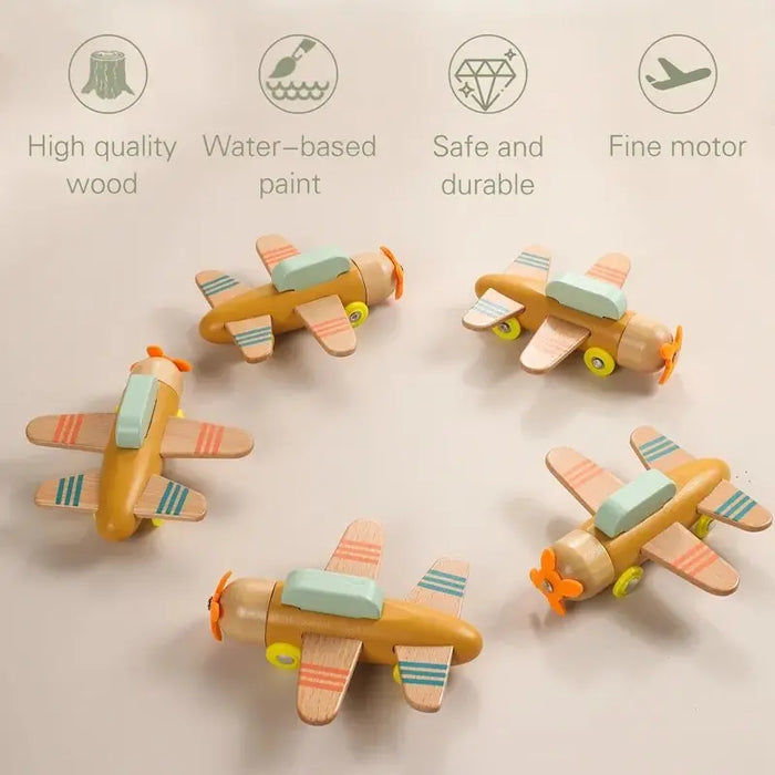 Educational Wooden Train Set for Babies - Montessori-Inspired Learning Toy with Trolley and Number Blocks