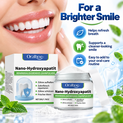 Winter Whitening Tooth Powder – 10% Hydroxyapatite, Enamel Repair & Cool Mint