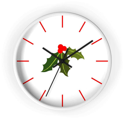 Elegant Artisanal Wooden Wall Clock with Lively Print Design