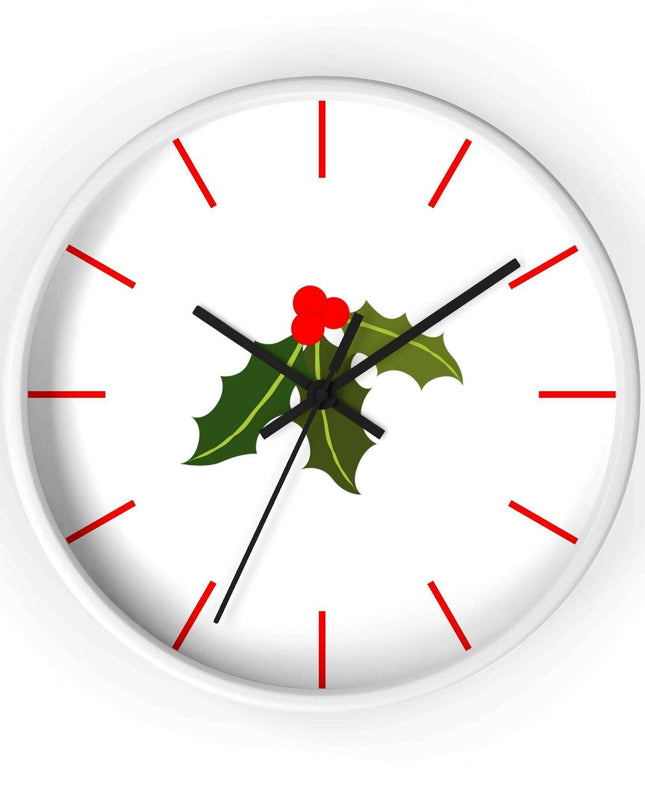 Elegant Artisanal Wooden Wall Clock with Lively Print Design