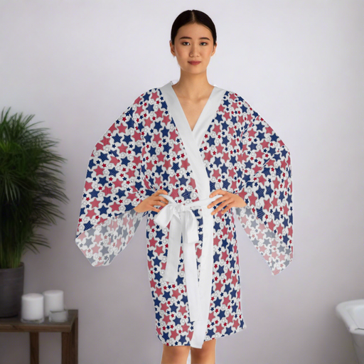 Kireiina Independence Day Long Sleeve Kimono Robe