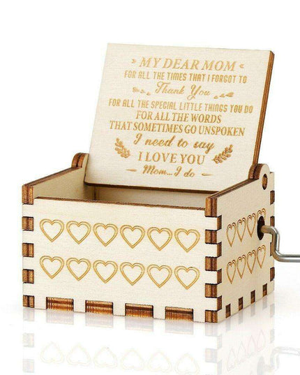 Charming Antique-Inspired Wooden Music Box - A Melody of Timeless Beauty