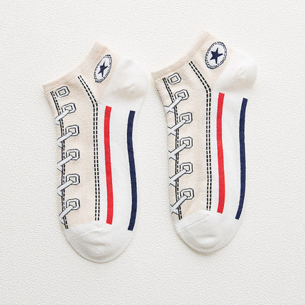 Peekaboo Studio Combed Cotton Breathable Boat Socks - Deodorant, Soft