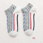 5 Pairs - Grey