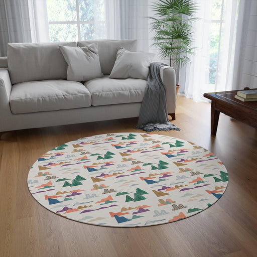 Elite Cloud Round Rug - Vibrant Designs, Luxurious Polyester Chenille