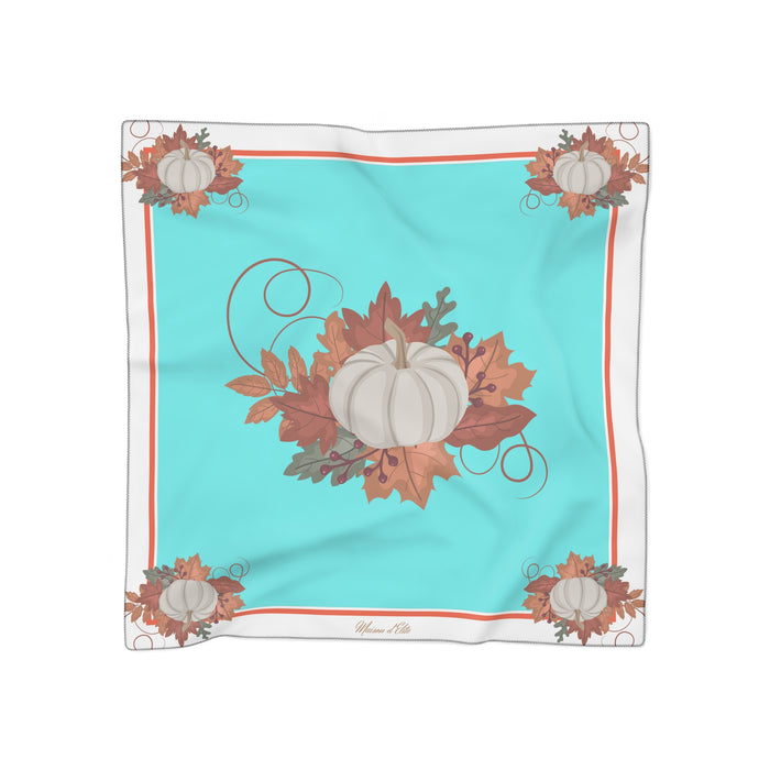Autumn Whisper Sheer Poly Scarf - Exquisite Lightweight Polyester Accessory with Elegant Print