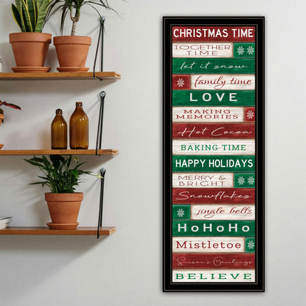 Cindy Jacobs Christmas Time Black Framed Wall Art - Multicolor Decor