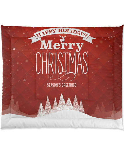 Festive Dreamscape - Luxurious Plush Polyester Blanket for Ultimate Sleep Warmth
