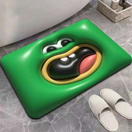 Elegant 3D Floral Design Quick-Dry Bath Mat