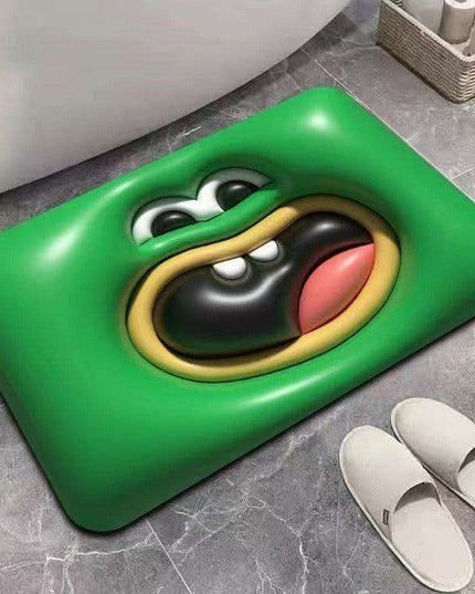 Elegant 3D Floral Design Quick-Dry Bath Mat