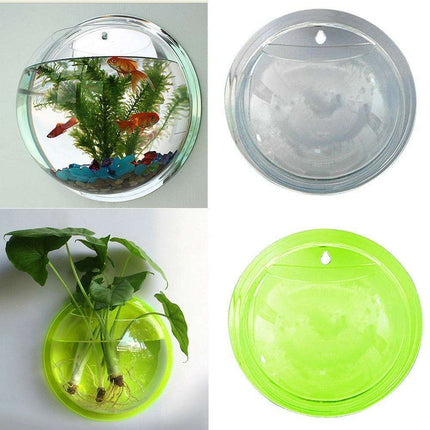 Wall-Mounted 15cm Clear Acrylic Aquarium for Modern Home Aesthetics