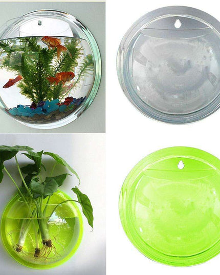Wall-Mounted 15cm Clear Acrylic Aquarium for Modern Home Aesthetics