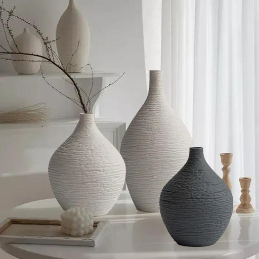 Nordic Elegance Ceramic Vase Set: Elegant Home Decor and Gift Choice