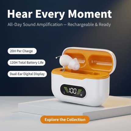 Peekaboo Studio CIC Hearing Aid Sound Amplifier - Adjustable Volume, D