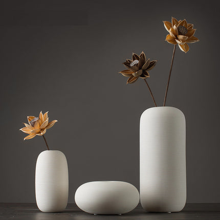 Ceramic Vase Set of Three Modern Minimalist Home Decor Vases