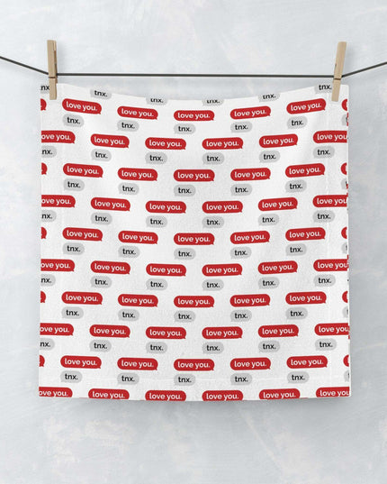 Personalized Valentine’s Love Cotton Blend Artisan Face Towel for Elegant Bathroom Styling
