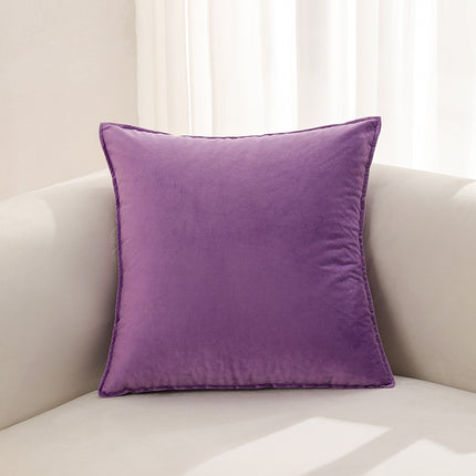 Dutch Velvet Throw Pillow Cover With Piped Trim Solid Color