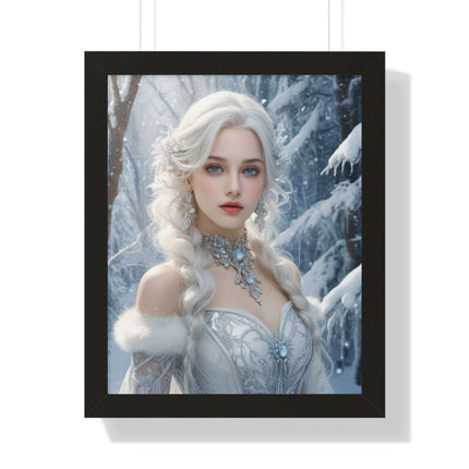 Winter Wonderland Puppy Framed Gaming Art - Sustainable Decor for Your Home